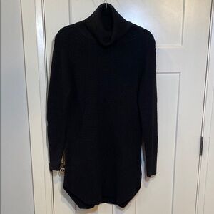 Women's Black Turtleneck Sweater Dress Aritzia